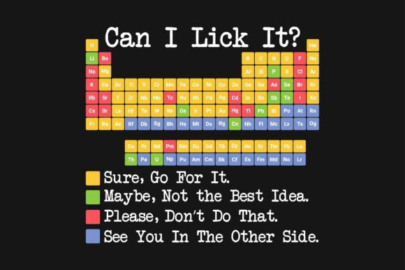 Can I Lick It Periodic Table PNG SVG: A Designer's Review