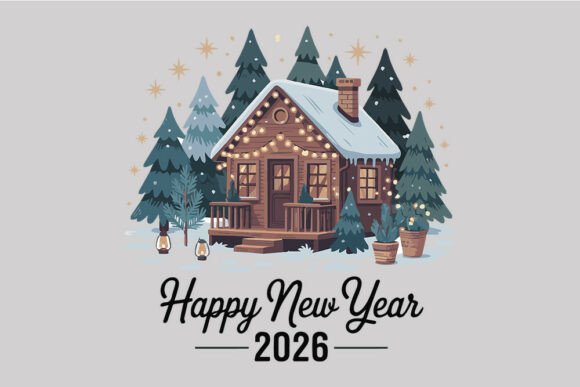 Happy New Year 2026 Winter Cabin SVG C Review