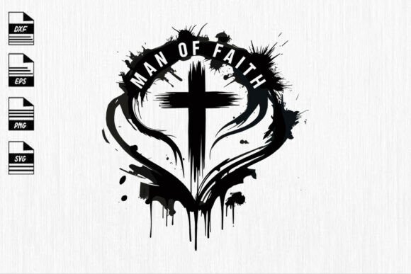 Man of Faith Cross SVG Christian Relig Review