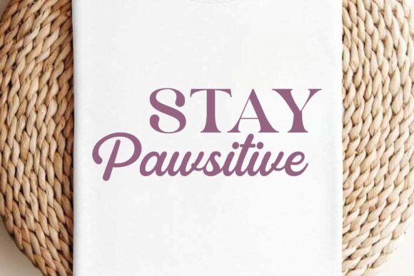Retro Stay Pawsitive Dog SVG PNG Design Review