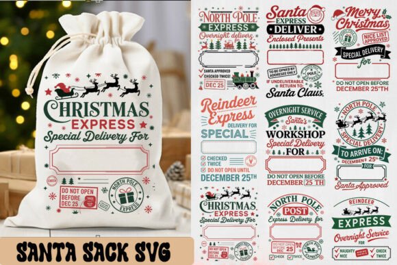Santa Sack SVG Bundle Review for Embroidery