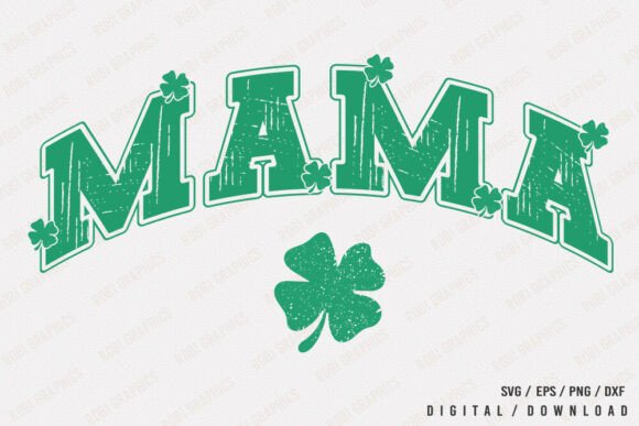 St. Patrick's Day Mama - Retro SVG